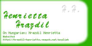 henrietta hrazdil business card